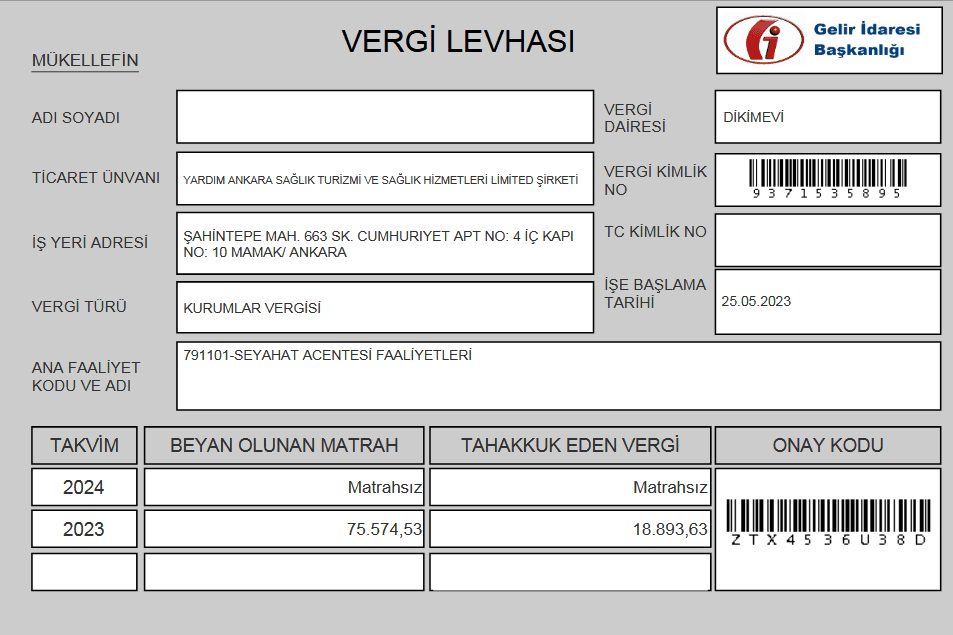 Vize Levhası - Yardım Ankara